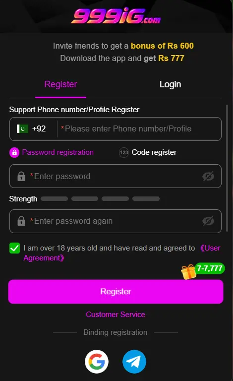 999IG Login