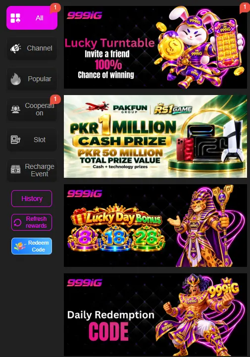 999IG game Bonuses
